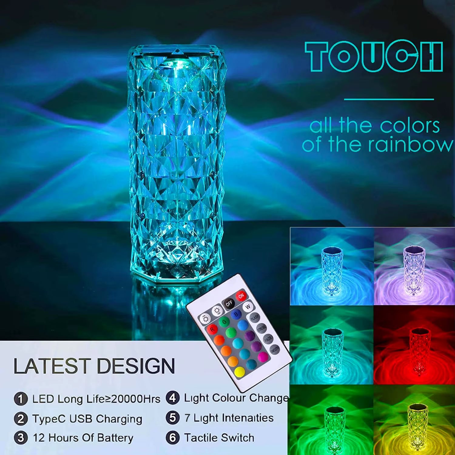 LUME Rose Touch Lamp