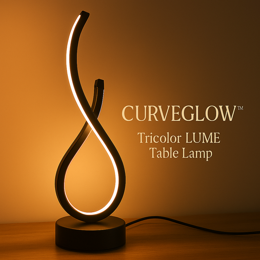 CurveGlow™ Tricolor LUME Table Lamp - Lume